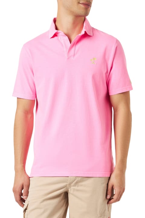 Homeware MC2 Saint Barth Fluo Pink Cotton Jersey Man Polo