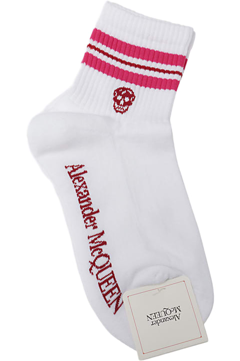 Underwear & Nightwear for Women Alexander McQueen White Cotton Blend Socks