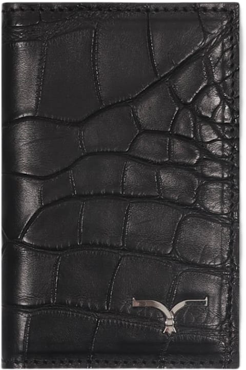 Larusmiani Accessories for Women Larusmiani Vertical Alligator Card Holder Pesos Wallet