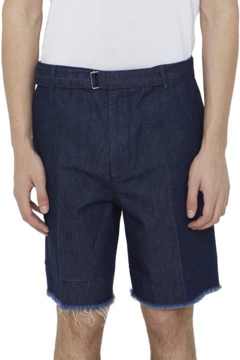 Pants for Men Lanvin Blue Denim Bermuda Shorts