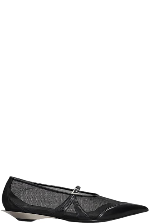 Mugler for Women Mugler Ballet Flats In Black Polyamide