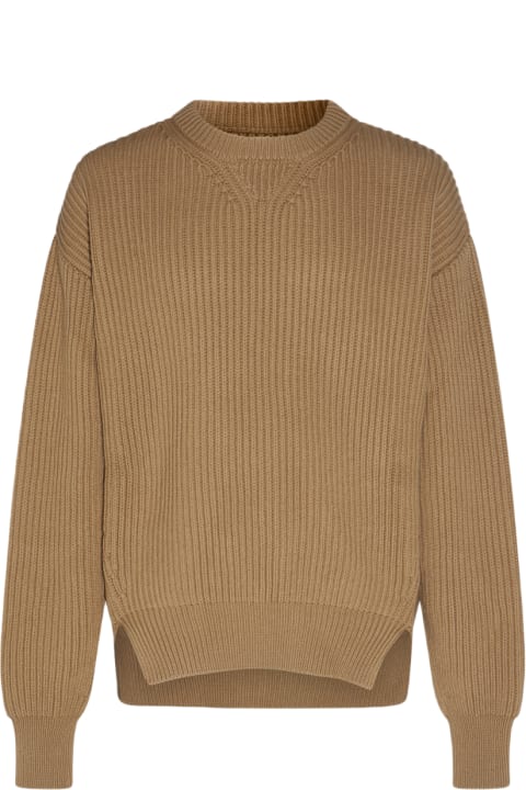 Jil Sander Sweaters for Men Jil Sander Beige Wool Jumper