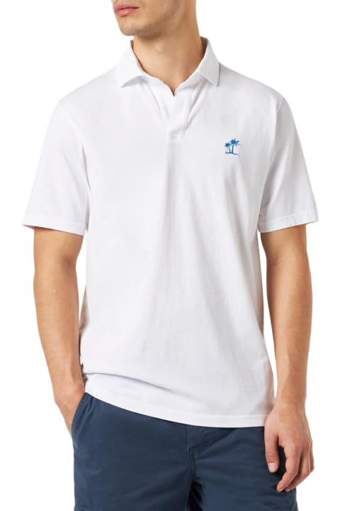 Homeware MC2 Saint Barth White Cotton Jersey Man Polo