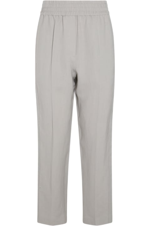 Brunello Cucinelli Clothing for Women Brunello Cucinelli Light Grey Pants