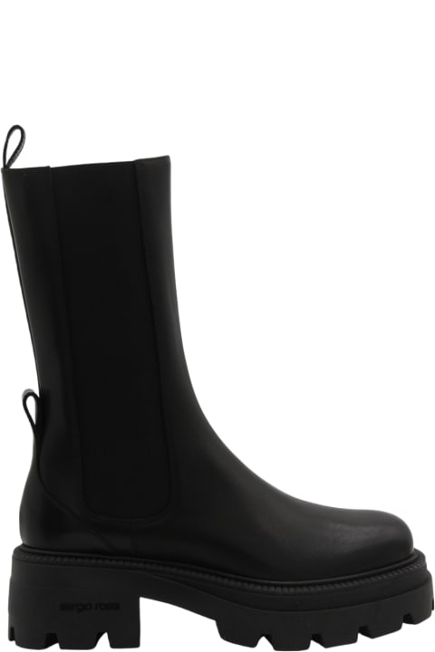 Fashion for Women Sergio Rossi Black Leather Milla Boots
