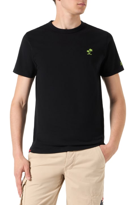 Homeware MC2 Saint Barth Man Black Cotton T-shirt