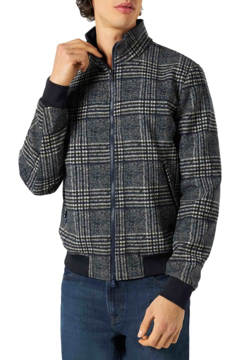 Homeware MC2 Saint Barth Man Mid-weight Prince Of Wales Bomber Jacket Traveler
