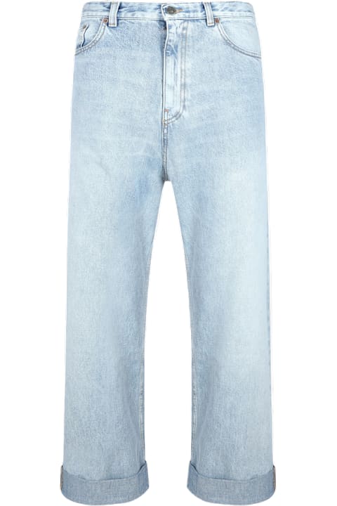 メンズ Valentinoのデニム Valentino Light Blue Cotton Jeans