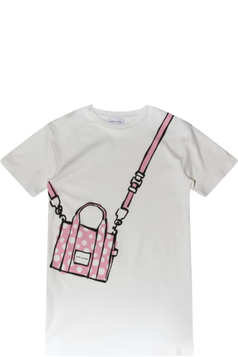 Marc Jacobs Kids Marc Jacobs White, Pink And Black Cotton T-shirt