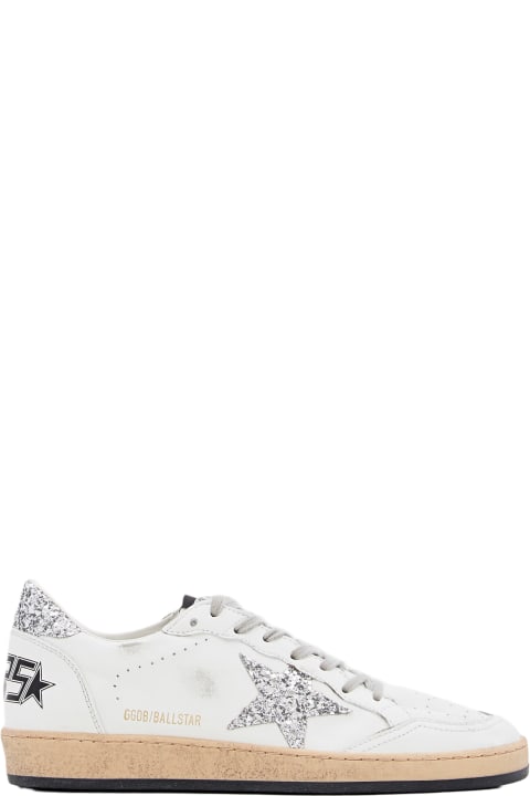 Homeware Golden Goose Ballstar Leather And Glitter Sneakers