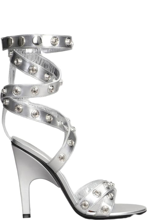 Shoes for Women The Attico Cosmo Sandals In Silver Leather