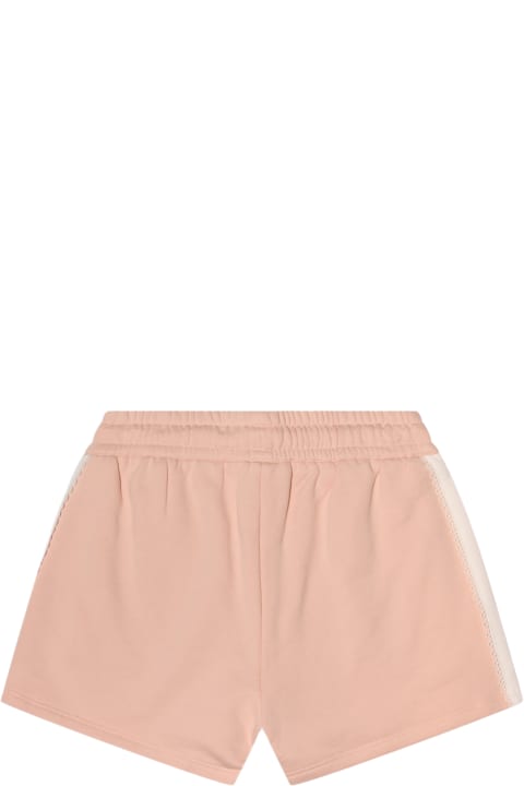 キッズ新着アイテム Chloé Washed Pink Cotton Shorts