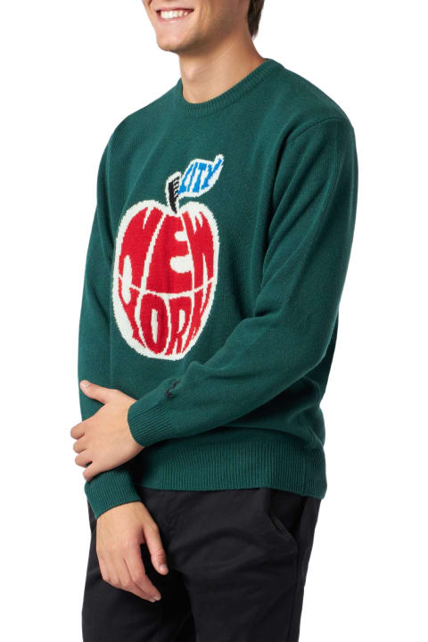 أدوات منزلية MC2 Saint Barth Man Sweater With New York Apple Jacquard