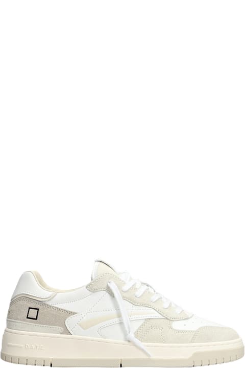 D.A.T.E. for Men D.A.T.E. Torneo Colored Sneakers In White Suede And Leather