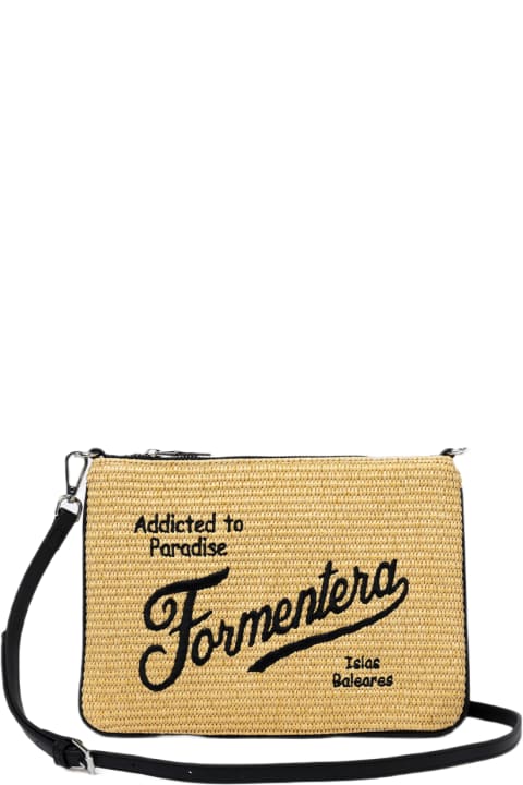 Homeware MC2 Saint Barth Parisienne Straw Pochette With Formentera Embroidery