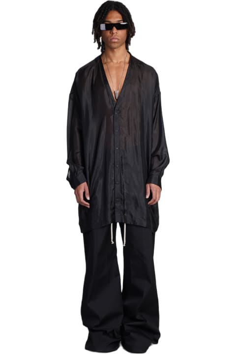 Fashion for Men Rick Owens Lido Larry Shirt Shirt In Black Silk