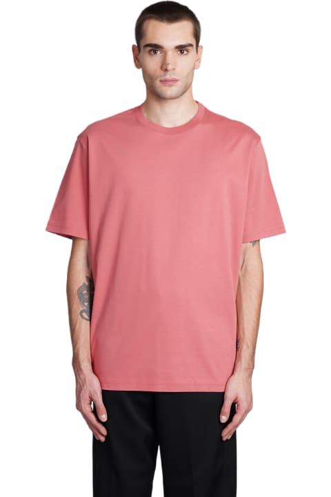 Topwear for Men Lanvin T-shirt In Rose-pink Cotton
