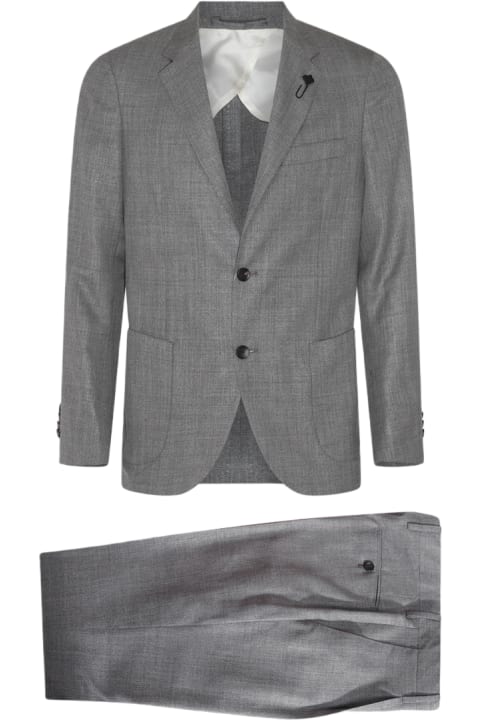 Lardini for Men Lardini Grey Wool Suits