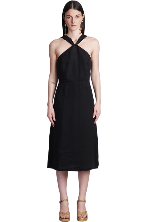 120% Lino Dresses for Women 120% Lino Dress In Black Linen
