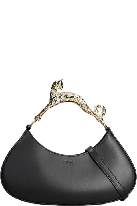 Totes for Women Lanvin Hobo Hand Bag In Black Leather