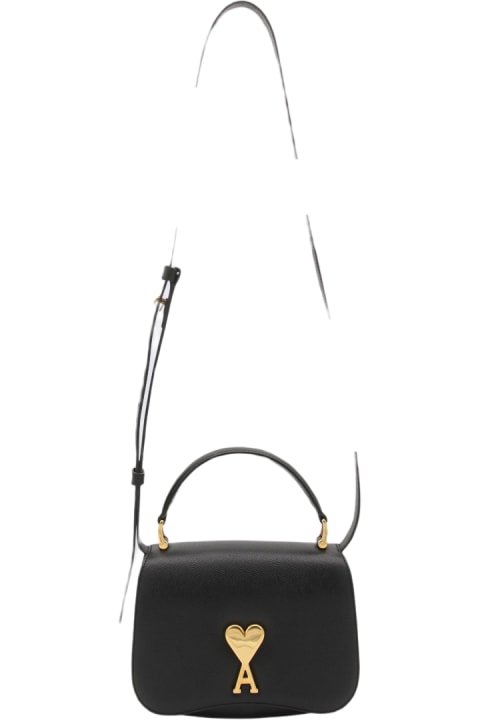 Ami Alexandre Mattiussi Shoulder Bags for Women Ami Alexandre Mattiussi Black Leather Handle Bag