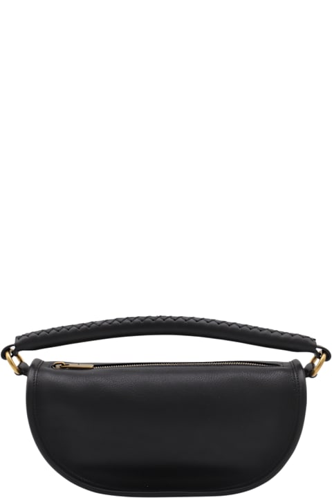 Burberry Bags for Women Burberry Black Leather Clip Shoulder Bag