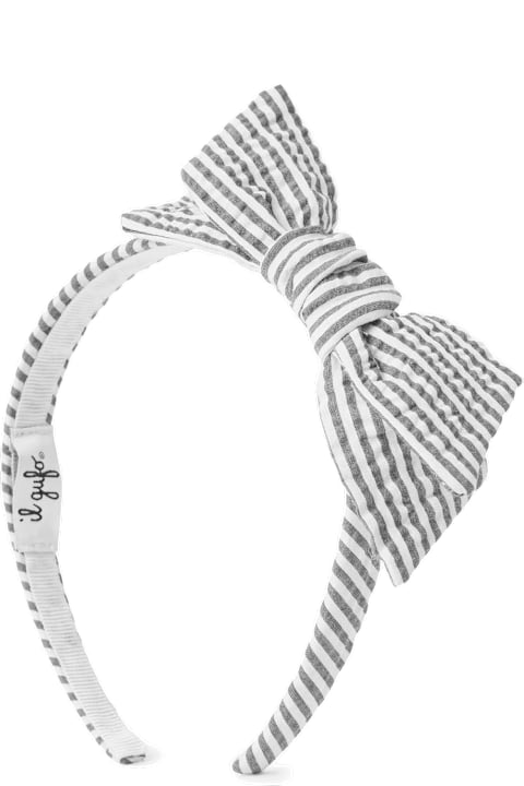 Il Gufo for Kids Il Gufo Seersucker Headband With Bow