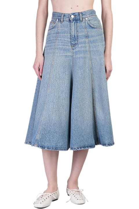 Haikure Clothing for Women Haikure Mid Serenity Skirt In Blue Denim