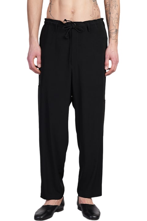 Yohji Yamamoto Pants for Men Yohji Yamamoto Pants In Black Triacetate