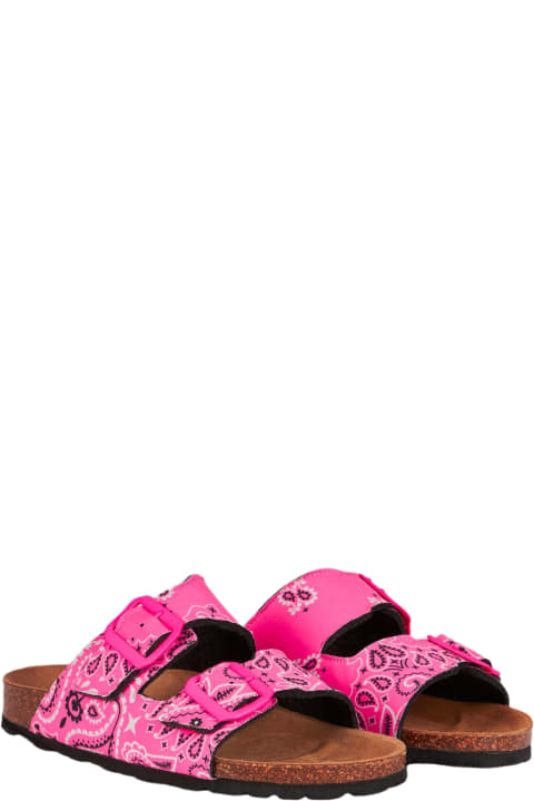 Fashion for Women MC2 Saint Barth Woman Sandals With Pink Bandanna Print
