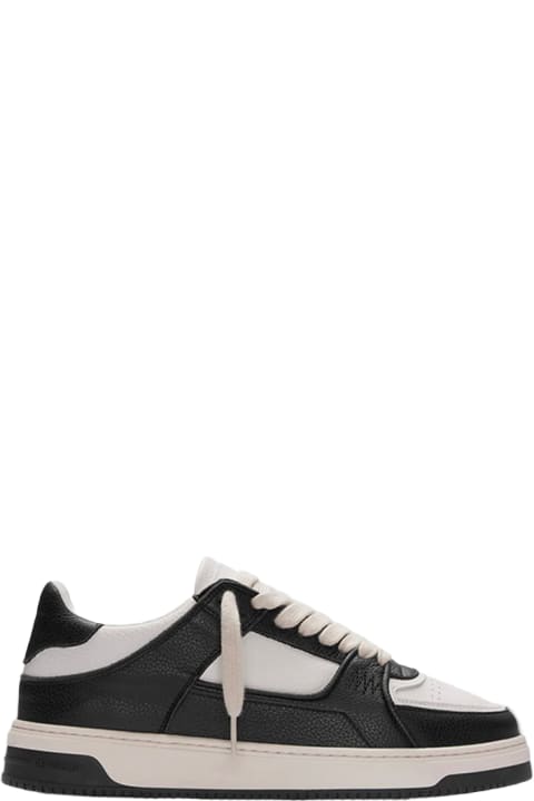 Fashion for Men REPRESENT Apex Off White And Black Leather Low Top Sneaker - Apex Sneakers