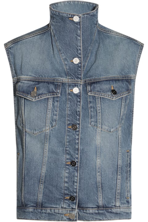 Coats & Jackets for Women Alaia Blue Cotton Denim Jacket