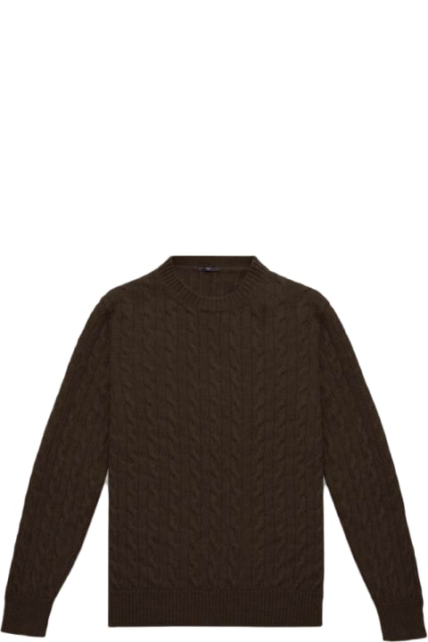 Homeware Larusmiani Cable Knit Sweater Col Du Pillon Sweater