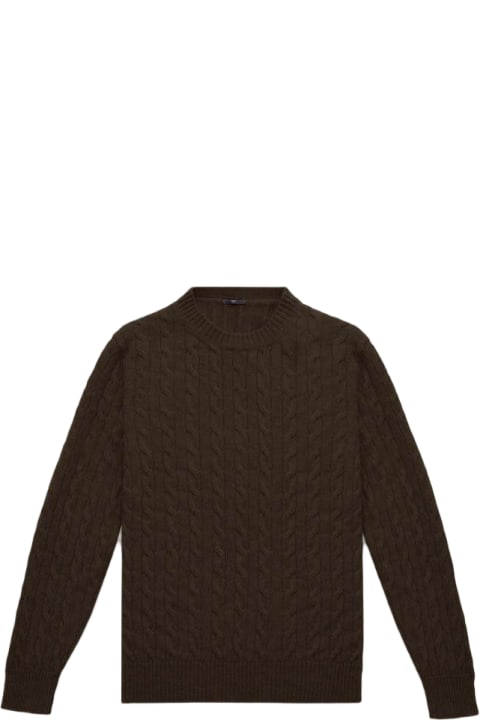 メンズ Larusmianiのニットウェア Larusmiani Cable Knit Sweater 'col Du Pillon' Sweater