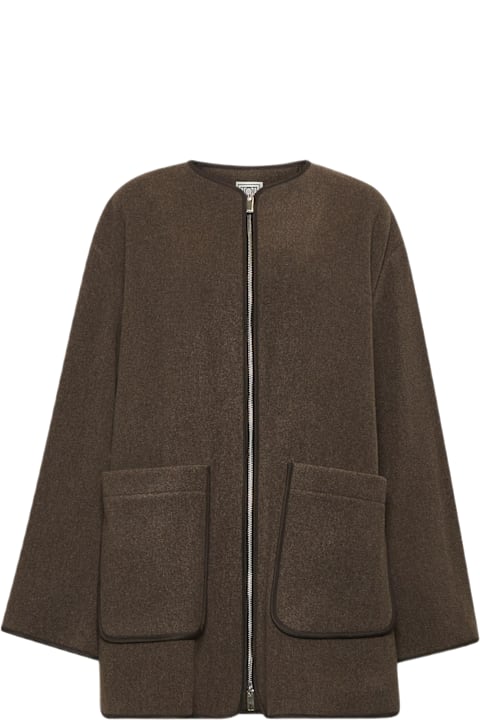 Totême Coats & Jackets for Women Totême Brown Felt Jacket