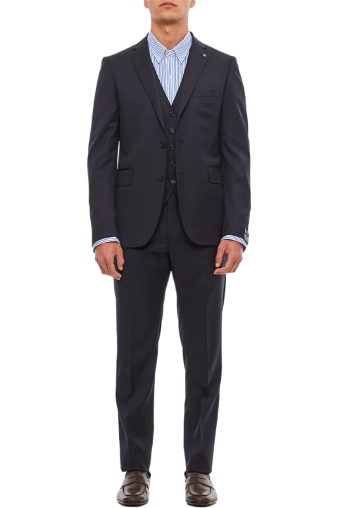 Tagliatore Suits for Men Tagliatore Dress With Vest