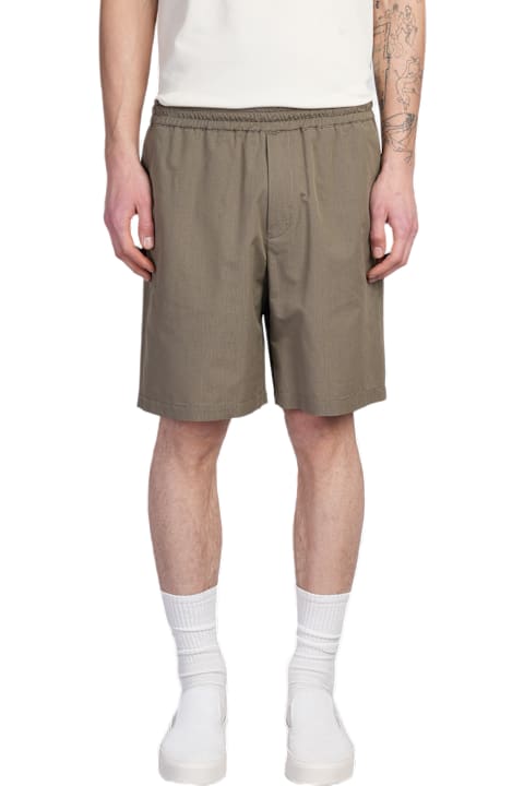 Low Brand Pants for Men Low Brand Georgette Shorts In Green Wool