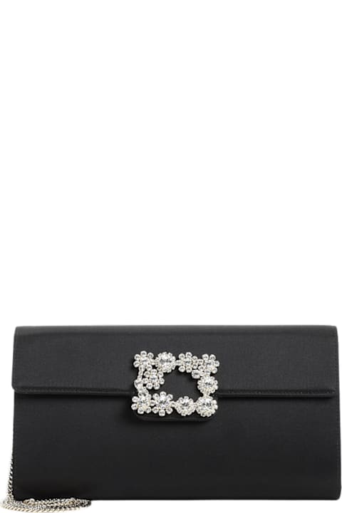 ハンドバッグ ROGER VIVIER ENVELOPE FLAP FLOWER BUCKLE HANDBAG Roger Vivier Mini Flower Jewel Envelope Top-Handle Bag