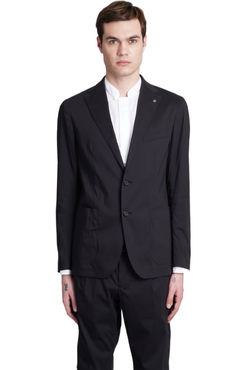 Suits for Men Tagliatore 0205 Dress In Black Cotton