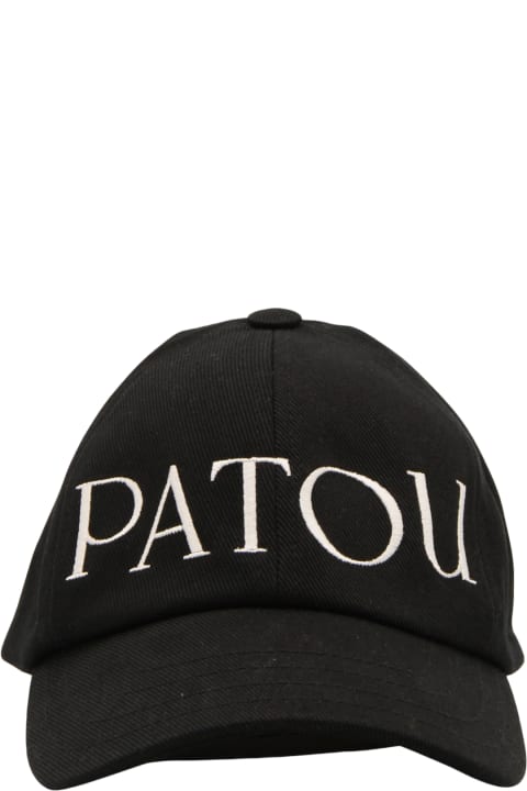 ウィメンズ 帽子 Patou Black And White Cotton Baseball Cap