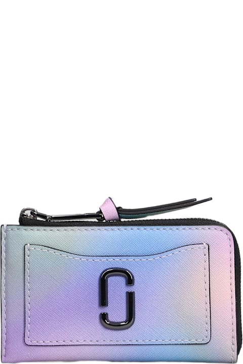 Marc Jacobs The Top Zip Multi Wallet In Multicolor Leather