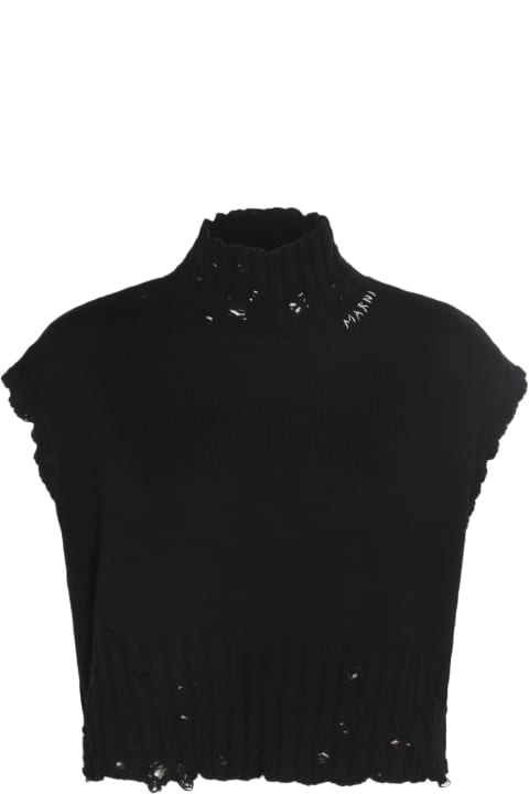 Marni Sweaters for Women Marni Black Cotton Knitwear