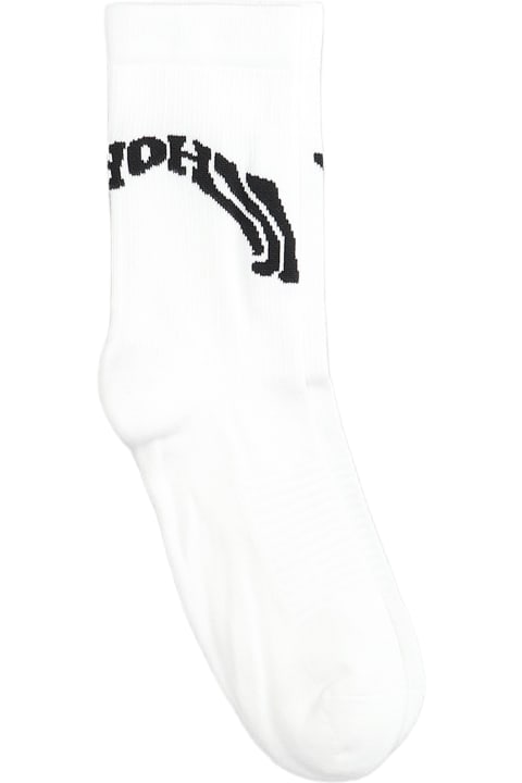 メンズ Y-3のアンダーウェア Y-3 Socks In White Cotton