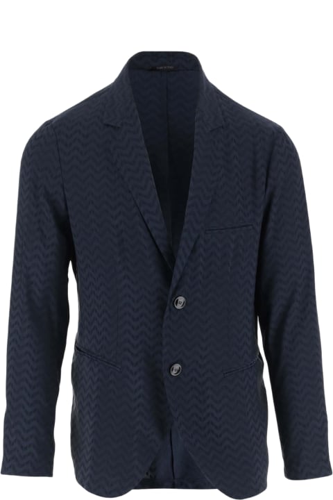 メンズ Giorgio Armaniのコート＆ジャケット Giorgio Armani Viscose Blend Single-breasted Jacket