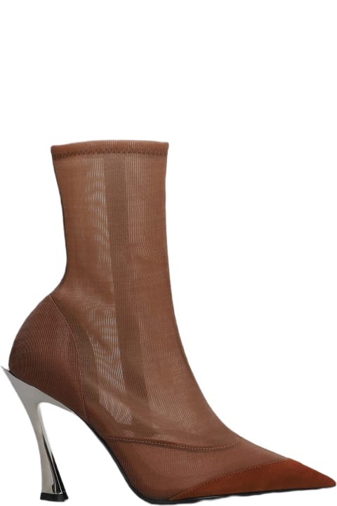 Boots for Women Mugler High Heels Ankle Boots In Leather Color Nylon