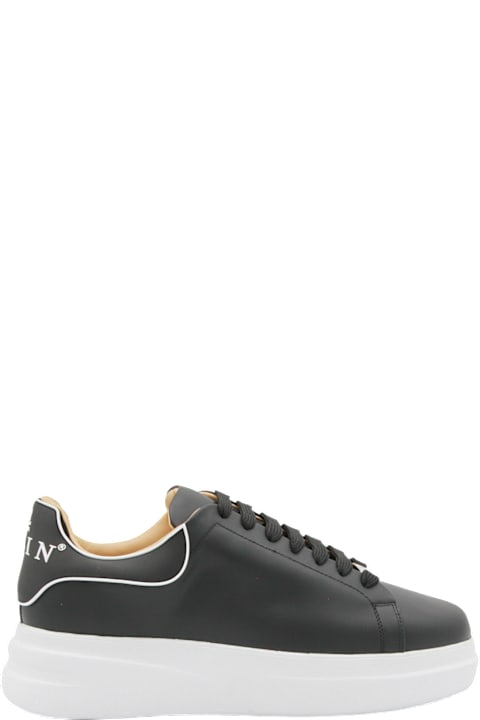 Philipp Plein for Women Philipp Plein Black Leather Megastar Sneakers