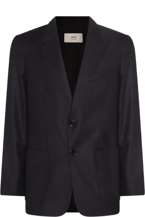 Ami Alexandre Mattiussi Coats & Jackets for Men Ami Alexandre Mattiussi Navy Wool Blazer
