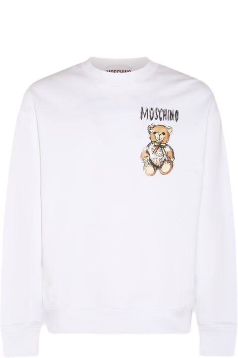 Moschino Fleeces & Tracksuits for Men Moschino White Cotton Sweatshirt
