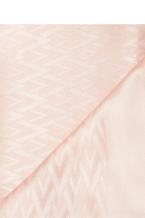 Scarves & Wraps for Women Valentino Garavani Toute La V Shawl In Silk And Wool