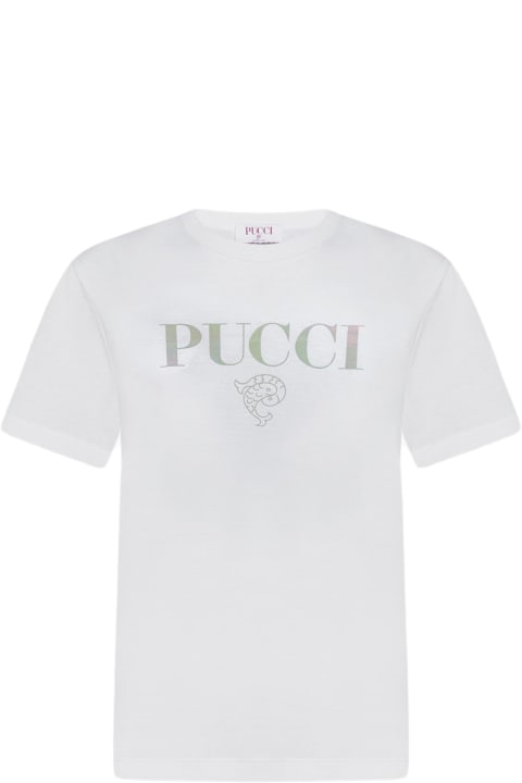 メンズ新着アイテム Pucci Logo Cotton T-shirt